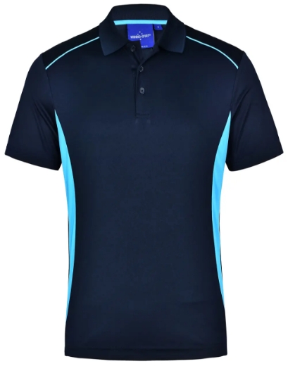 Picture of Winning Spirit, Mens Cooldry S/S Contrast Interlock Polo